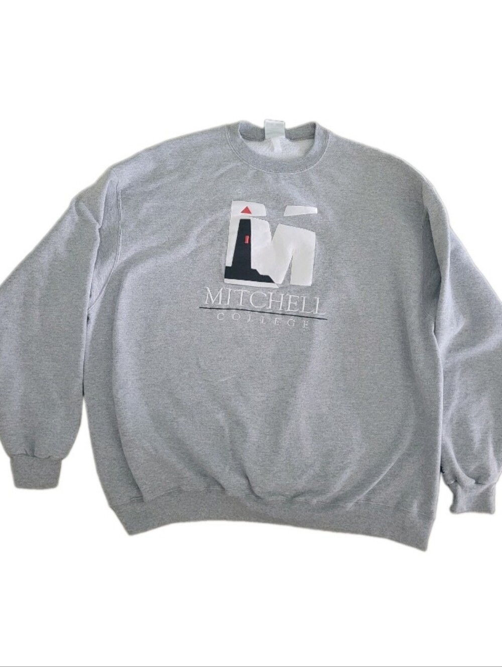 Vintage Style Champion Eco Fleece Mitchell College Gray Sweatshirt 3XL Crewneck